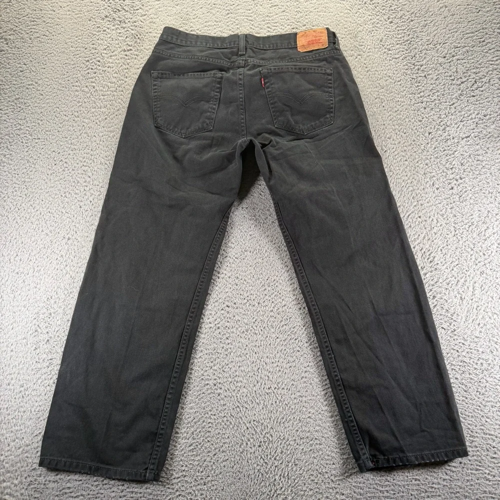Levi's 550 Jeans Boys‎ 14 Husky Black Cotton Denim Straight Relaxed Fit Workwear